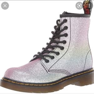 Rainbow Glitter Dr. Martens combat boots
